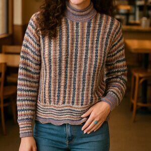Mutli Color Crew Neck Sweater - NWT